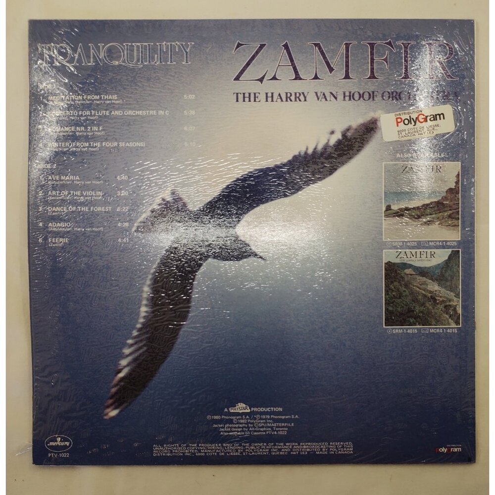 Zamfir - Tranquility LP Mercury PTV-1022 Europe Stereo Blue Label Pan Flute